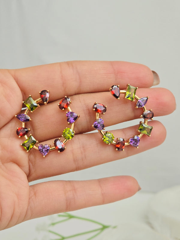 Multi Gem Earrings