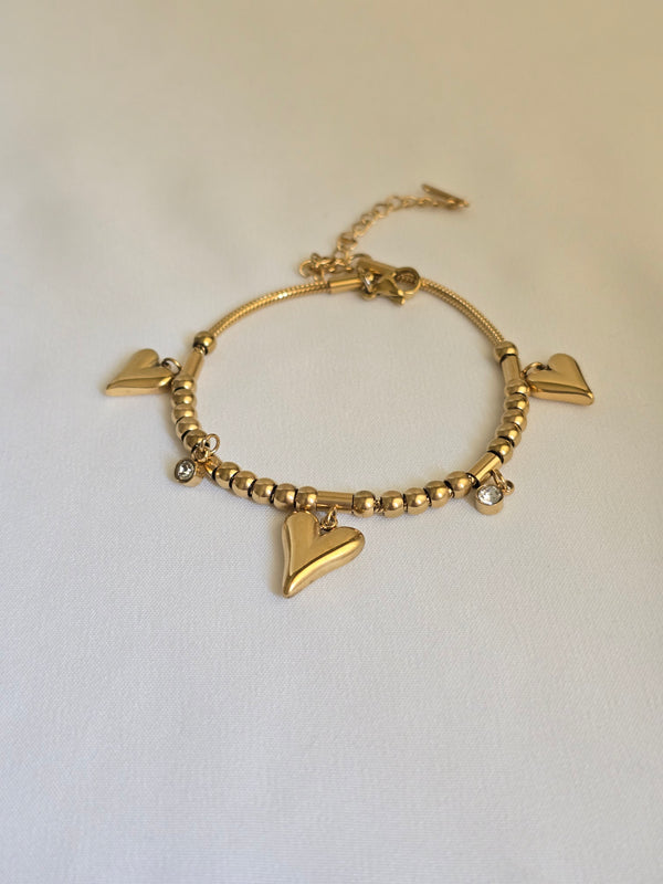 Heart Charm Bracelet
