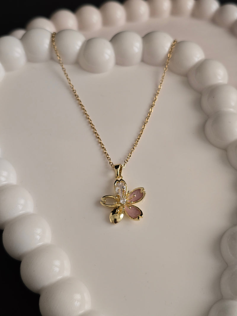 Petal X Heart Pendant Necklace