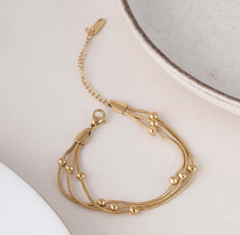 Triple Layered Chain Bracelet