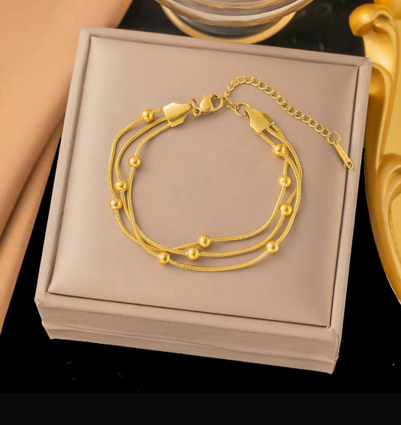 Triple Layered Chain Bracelet