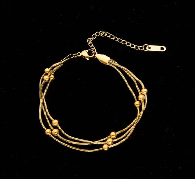 Triple Layered Chain Bracelet