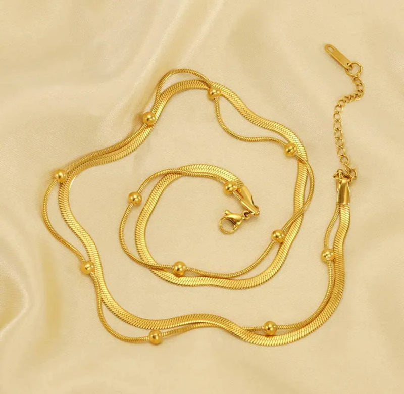 Double Layered Chain Ancklet