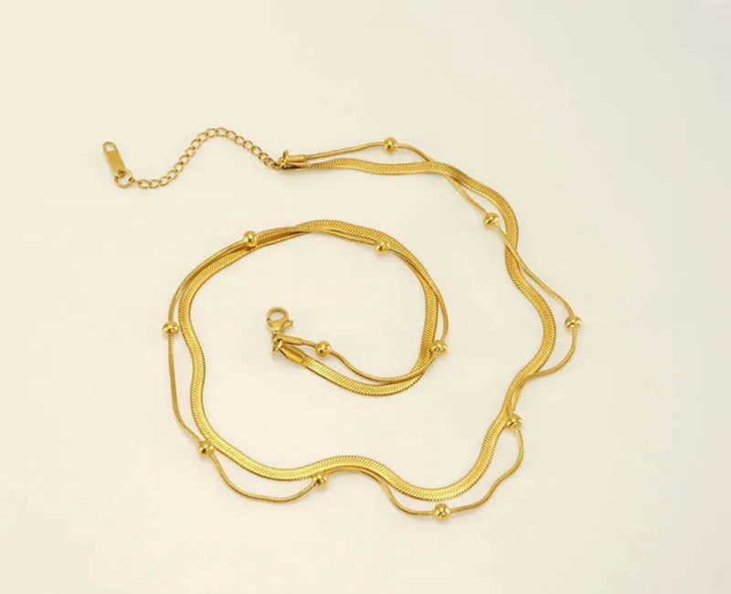 Double Layered Chain Ancklet