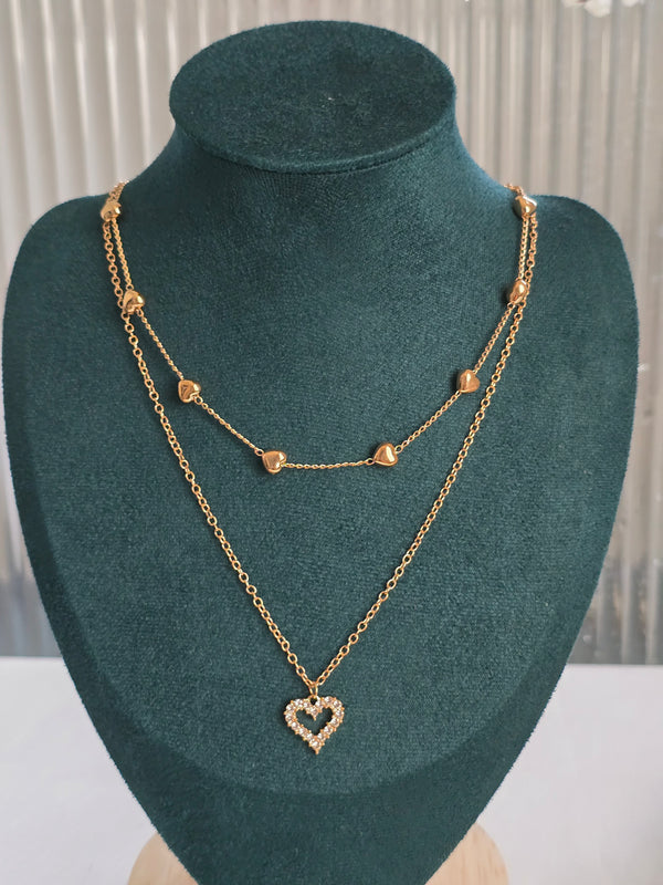 DOUBLE LAYERED LOVE NECKLACE