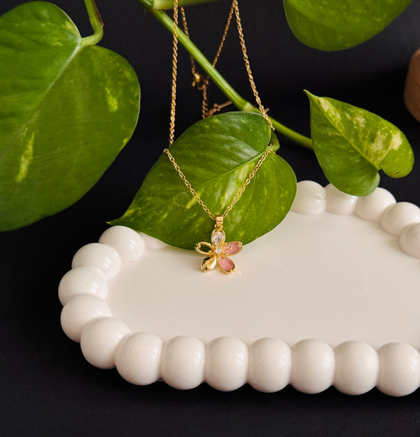 Petal X Heart Pendant Necklace