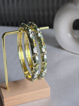 VINTAGE GREEN MEENAKARI KADA