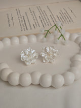 WHITE CAMELLIA STUDS