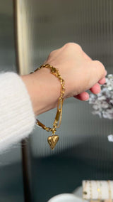 Heart Charm Chain Bracelet