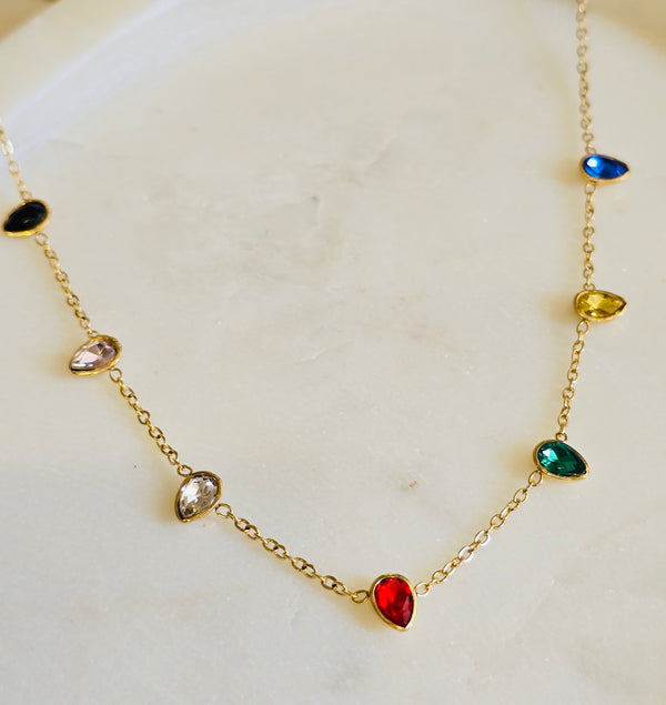 Rainbow Gemstones Necklace