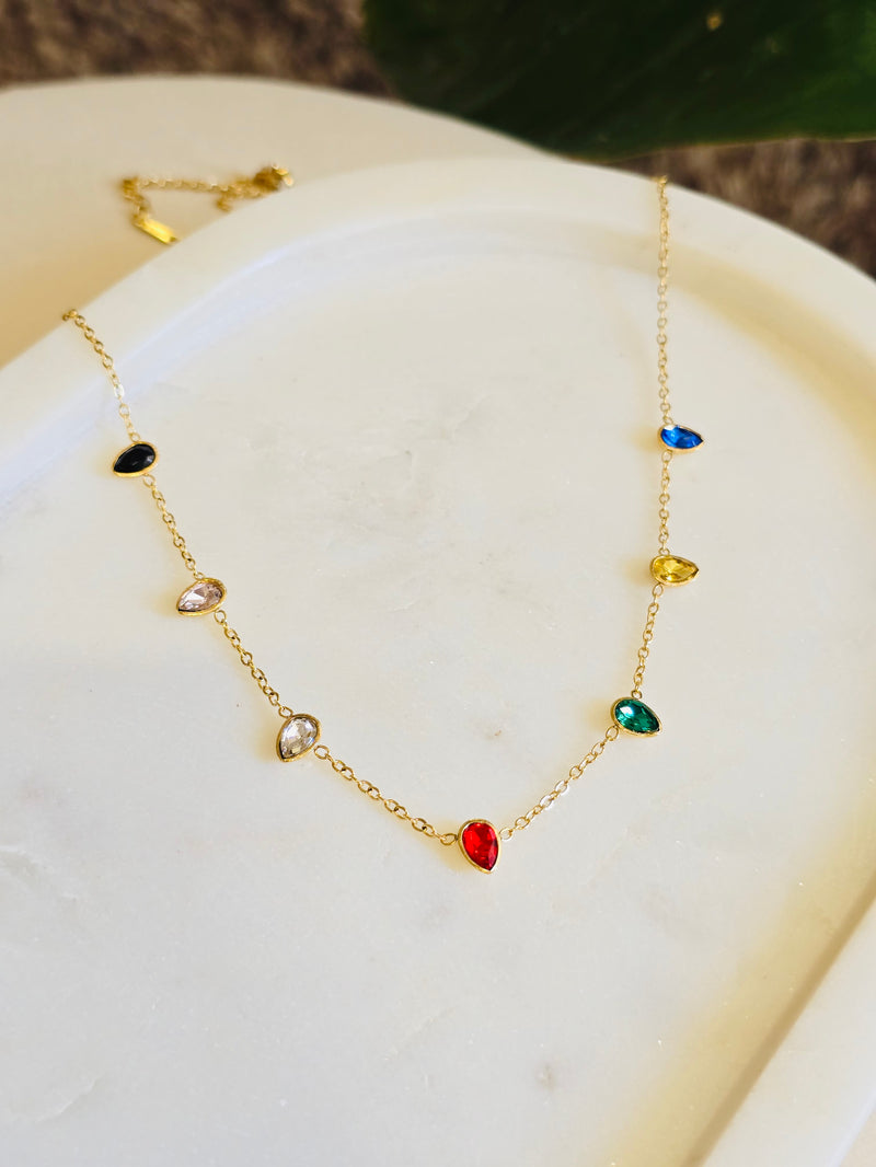 Rainbow Gemstones Necklace