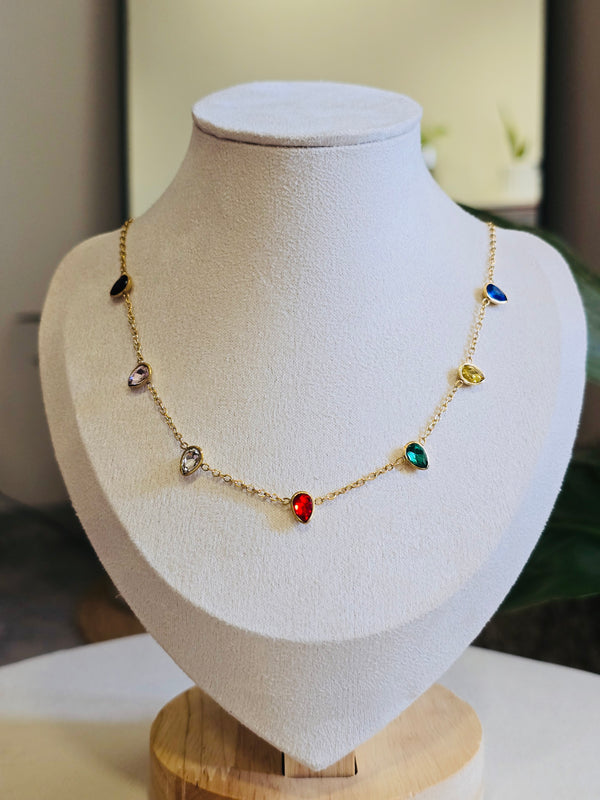 Rainbow Gemstones Necklace