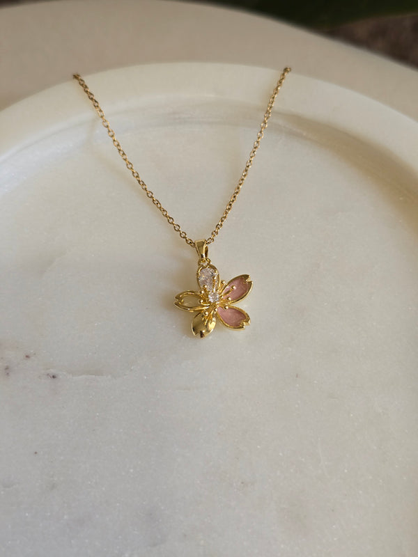 Petal X Heart Pendant Necklace